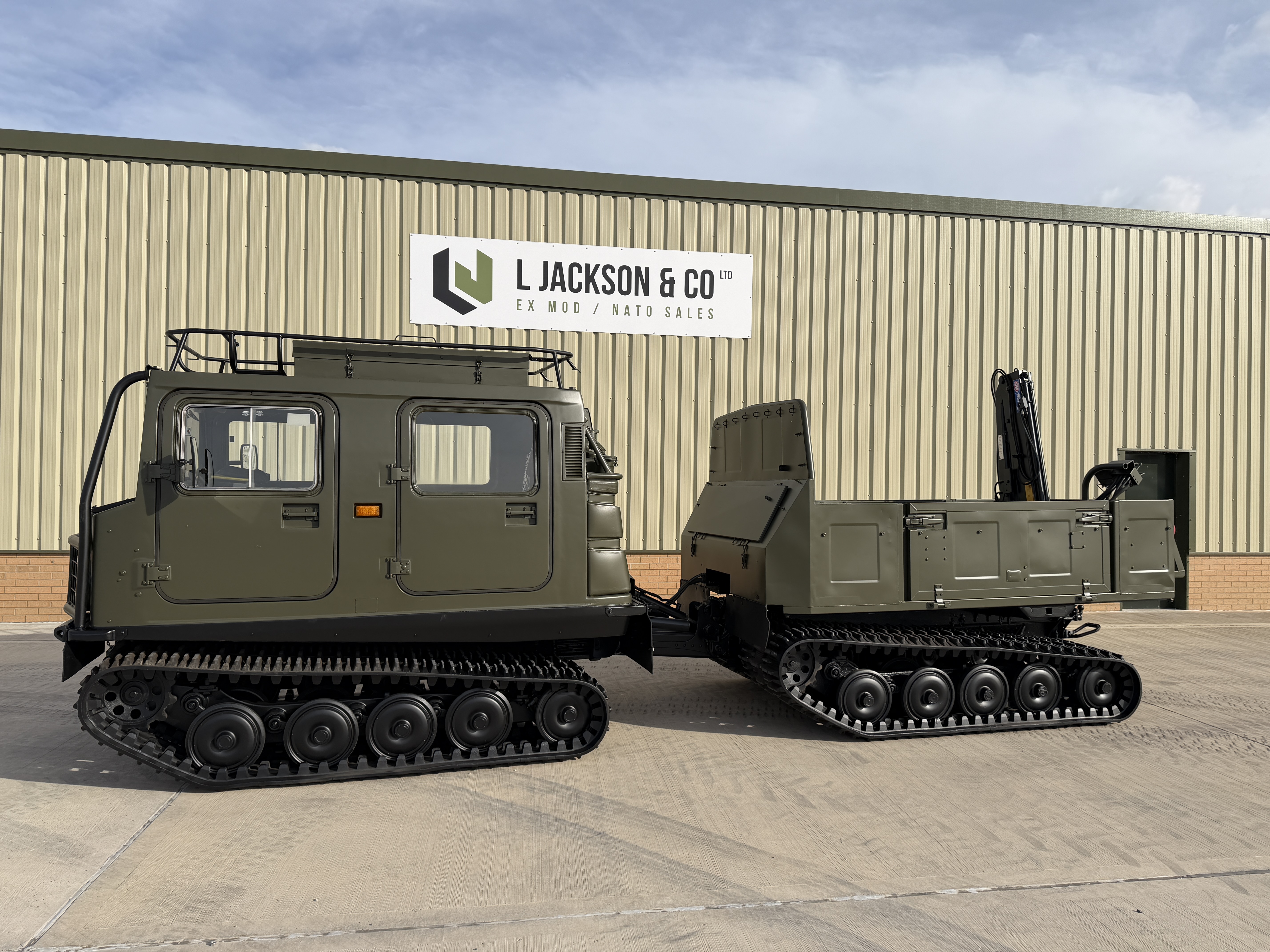 Hagglund BV 206 with Crane